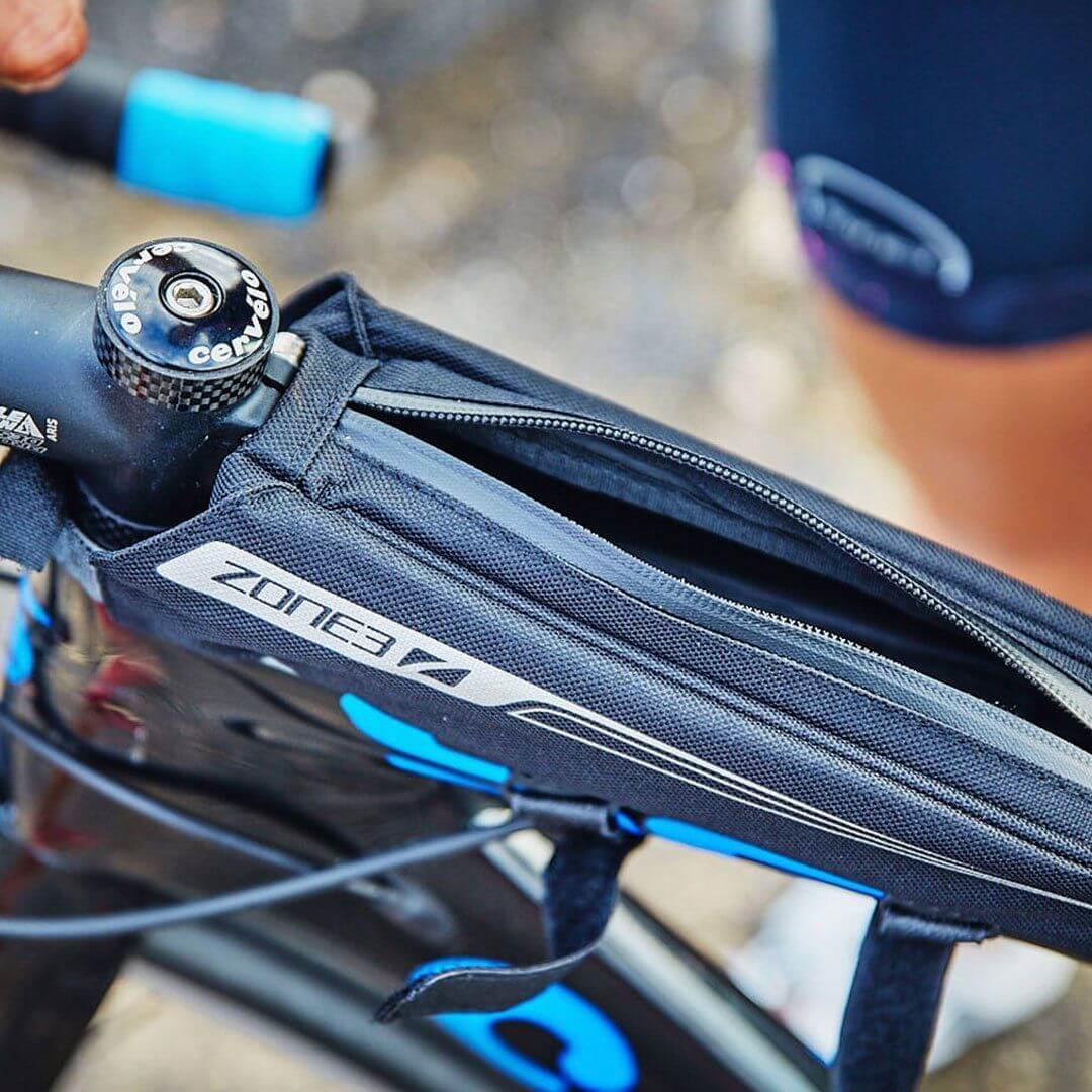 A Zone3 aero top tube bento box bag on a white background.